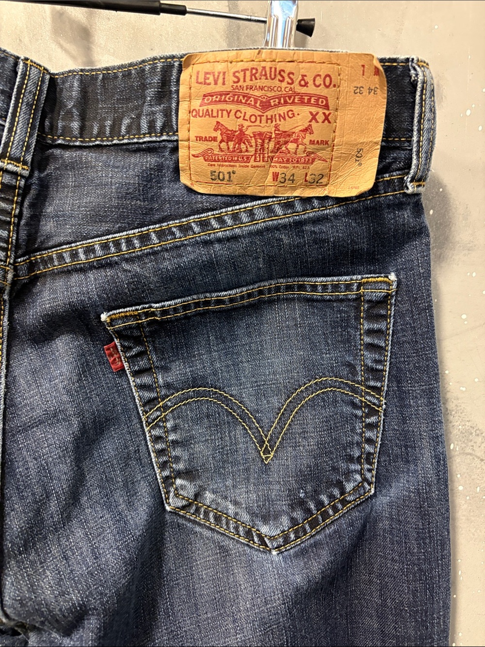 Levi's 501 Straight-Leg Blue Denim Jeans